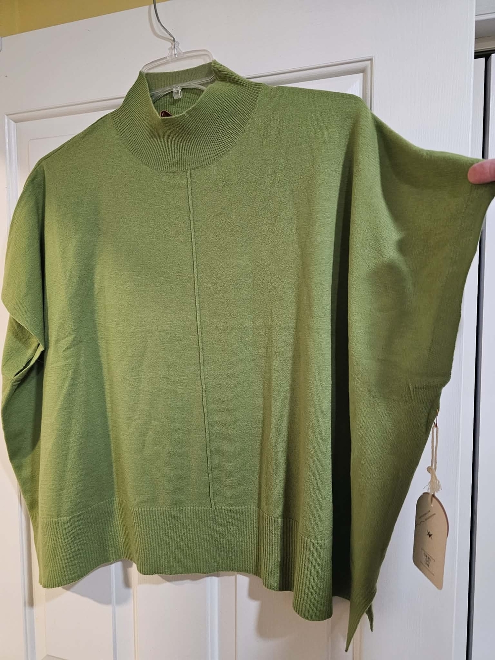 Kerisma Green Mock Neck Lightweight Sweater